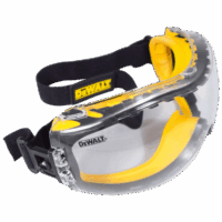 DEWALT DPG82-11 Concealer Clear Anti-Fog Dual Mold Safety Goggle, Clear Lens, 1 Pair